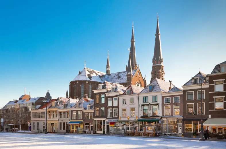 Delft Main Square at Winter